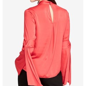 RACHEL Rachel Roy Mock Neck Tie Sleeve Blouse XS